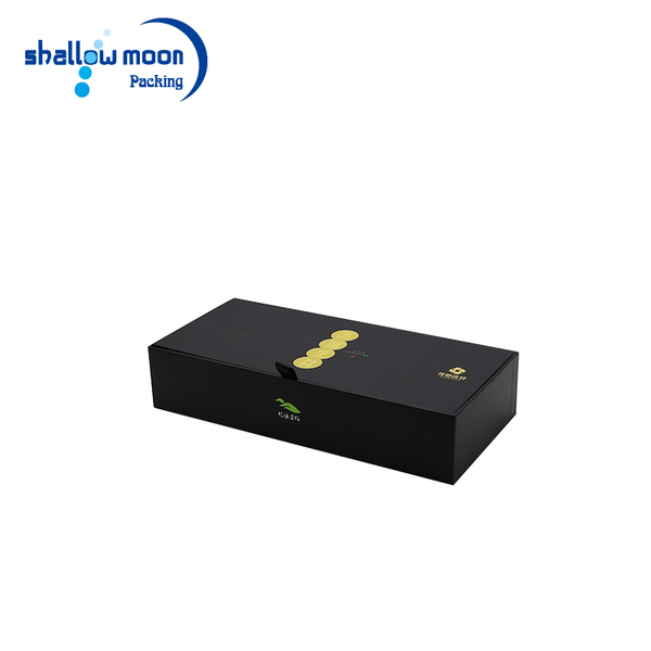 黑色印花茶叶翻盖礼盒