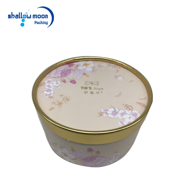 粉色金边梦蔓婷圆筒盒