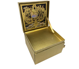 金色烧花月饼礼盒